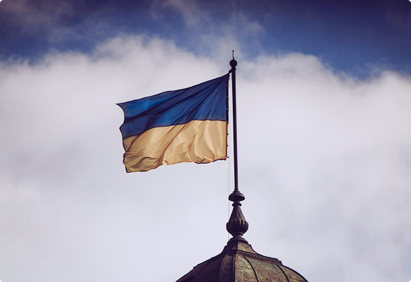 Ukrainian flag symbolizing resilience during war