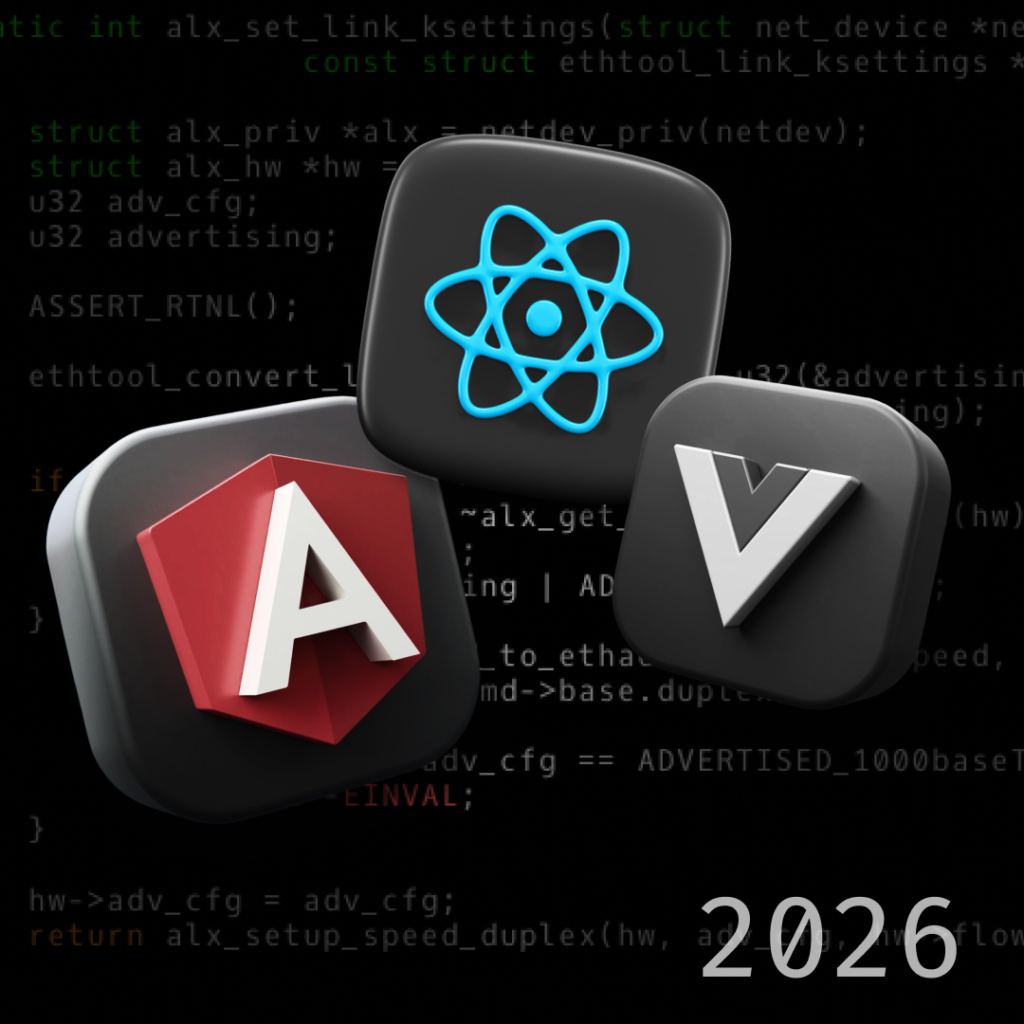 React vs Vue vs Angular у 2026: що обрати для корпоративного веб-додатку